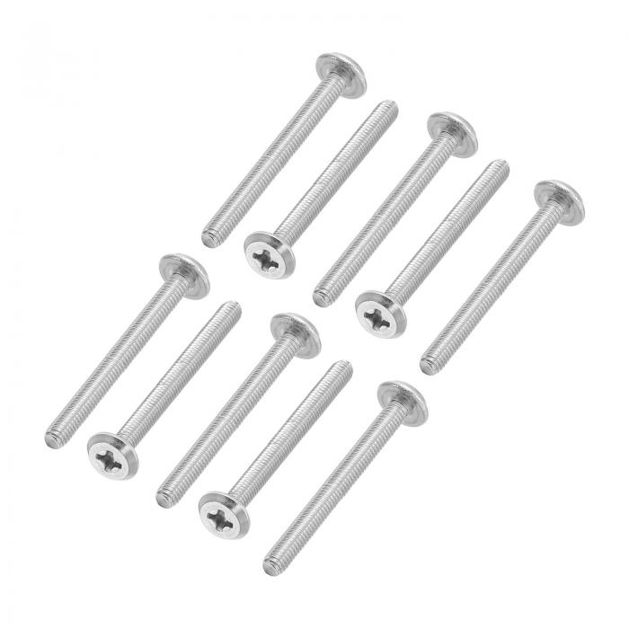 PATIKIL 丸頭プラスねじ 40個入り M3-0.5 x 30mm 304ステンレススチール18-8フルスレッド マシンねじ家具ねじコネクタボルト