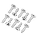 PATIKIL ラウンドヘッドプラスねじ 60個入り M4-0.7 x 12mm 304ステンレススチール18-8 フルスレッド マシンねじ 家具ねじ コネクタ...