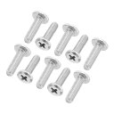 PATIKIL ラウンドヘッドプラスネジ 30個入り M4-0.7 x 14mm 304ステンレススチール18-8 フルスレッド マシンスクリュー家具用ネジコネ...