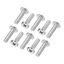 PATIKIL ラウンドヘッドプラスねじ 30個入り M4-0.7 x 16mm 304ステンレススチール18-8 フルスレッド マシンねじ 家具ねじ コネクタ...