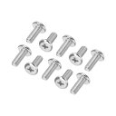 PATIKIL ラウンドヘッドプラスネジ 15個入り M5-0.8 x 12mm 304ステンレススチール18-8フルスレッド マシンスクリューファニチャースク...