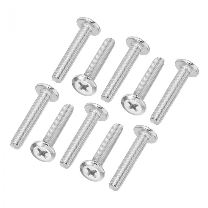 PATIKIL ラウンドヘッドプラスねじ 15個入りM5-0.8 x 28mm 304ステンレススチール18-8フルスレッド マシンねじ家具ねじコネクタボルト