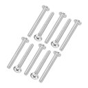 PATIKIL ラウンドヘッドプラスねじ 8個入り M5-0.8 x 45mm 304ステンレススチール18-8フルスレッド マシンねじ家具ねじコネクタボルト