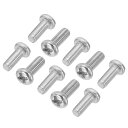 PATIKIL 十字穴付きナベネジ 40個入り M3-0.5 x 10mm 304ステンレススチール18-8 フルスレッド パンヘッドマシン十字穴付ドライブねじ