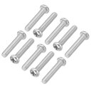 PATIKIL 十字穴付きナベネジ 40個入りM3-0.5 x 18mm 304ステンレススチール18-8フルスレッド パンヘッドマシン十字穴付ドライブねじ