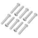 PATIKIL 十字穴付きナベネジ 40個入り M3-0.5 x 20mm 304ステンレススチール18-8 フルスレッド パンヘッドマシン十字穴付ドライブねじ