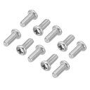 PATIKIL 十字穴付きナベネジ 30個入り M4-0.7 x 10mm 304ステンレススチール18-8 フルスレッド パンヘッドマシン十字穴付ドライブねじ