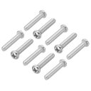 PATIKIL 十字穴付きナベネジ 30個入り M4-0.7 x 18mm 304ステンレススチール18-8 フルスレッド パンヘッドマシン十字穴付ドライブねじ