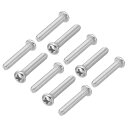 PATIKIL 十字穴付きナベネジ 30個入り M4-0.7 x 20mm 304ステンレススチール18-8 フルスレッド パンヘッドマシン十字穴付ドライブねじ