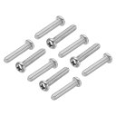 PATIKIL 十字穴付ナベネジ 15個入りM5-0.8 x 22mm 304ステンレススチール18-8フルスレッド パンヘッドマシンプラスドライブスクリュー