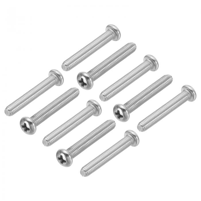 PATIKIL 十字穴付ナベネジ 15個入りM5-0.8 x 35mm 304ステンレススチール18-8フルスレッド パンヘッドマシンプラスドライブスクリュー