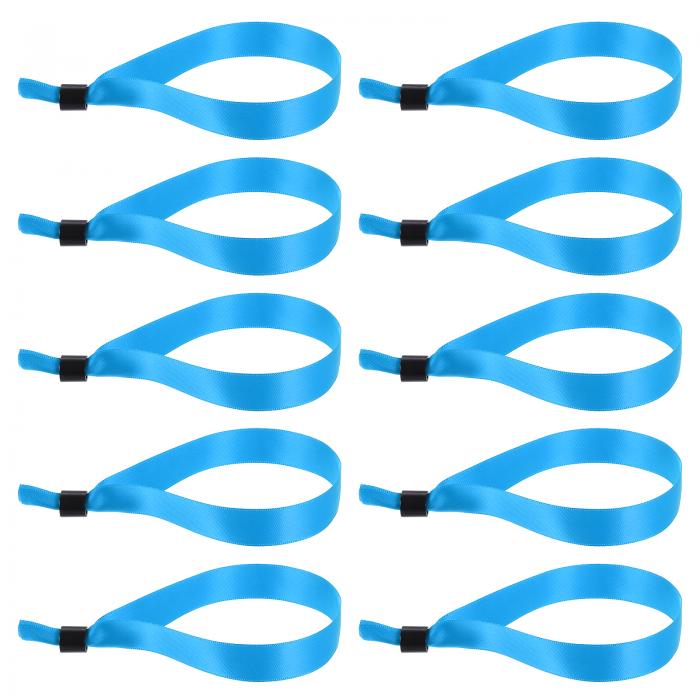 PATIKIL 100個 使い捨て布製リストバ ンド 調整可能 イベント用リストバ ンド ライトブルー