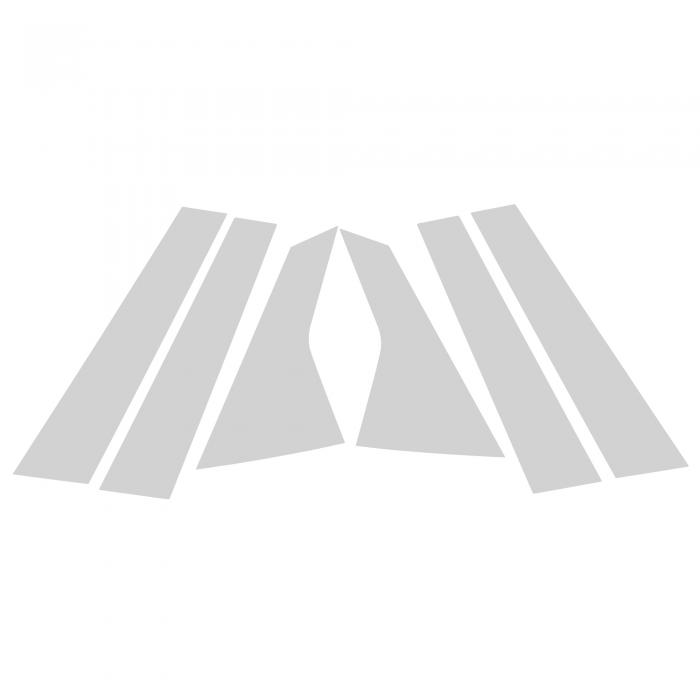 TUCKBOLD ホンダに対応シビック2022-2024用のドアピラーウィンドウトリムアンチスクラッチステッカーピラーポストドアアウターエクステリアカバークロムシルバートーン6個