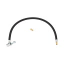 Partuto 1セット19.69インチ0.305inx32TPIユニバーサルタイヤインフレーターエクステンションチューブ車用オートバイ自転車エアポンプ延長ホースアダプタータイヤバルブW /アダプター耐久性のあるナイロンブラック