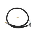 Partuto 1セット31.50インチ0.305inx32TPIユニバーサルタイヤインフレーターエクステンションチューブ車用オートバイ自転車エアポンプ延長ホースアダプタータイヤバルブW/アダプターナイロンブラック