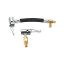 Partuto 1セット4.72インチ0.305inx32TPIユニバーサルタイヤインフレーターエクステンションチューブ車用オートバイ自転車エアポンプ延長ホースアダプタータイヤバルブ耐久性のあるナイロンブラック