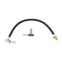 Partuto 1セット15.75インチ0.305inx32TPIユニバーサルタイヤインフレーターエクステンションチューブ車用オートバイ自転車エアポンプ延長ホースアダプタータイヤバルブ耐久性のあるナイロンブラック(2)