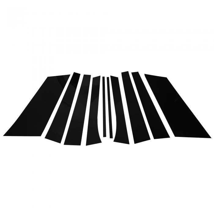 Motoforti ピラーカバー 車用トリムカバー ピラーステッカー ピラーガーニッシュ プラスチック ビュイックアンクレイブに対応 2007-2014 ブラック