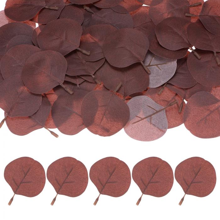 M METERXITY 100パックユーカリ 葉 ブーケ/ウェディング/ケーキ/コサージュ/パーティーテーブル装飾用 人工フェイクユーカリ 花びら 造花 葉[2.8