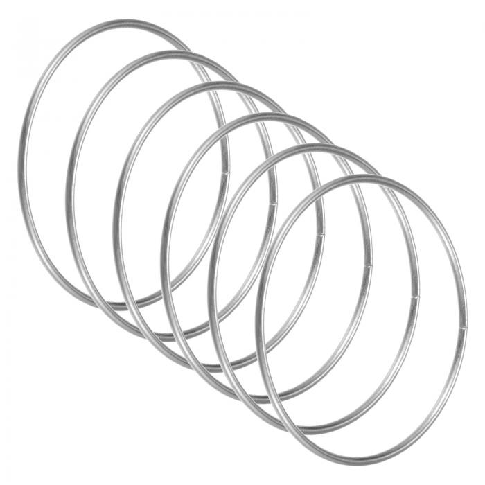 M METERXITY 6パックのドリームキャッチャーリング 3.1インチのメタルマクラメリースフローラルラウン..