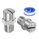 M METERXITY 2パックフラットファンスプレーチップ-110度1/8BS PTメス圧力洗浄機ノズルクリーナーノズル交換 シーリングテープ付きステンレス製 水銃に適用(2mmオリフィス)(4)