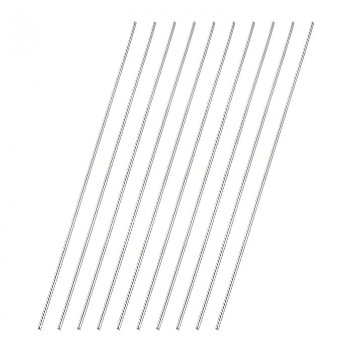 uxcell 10個304ステンレス鋼丸棒 1/32"直径 6"(150mm)長さ 金属実体シャフト棒 スチールスティック旋盤..