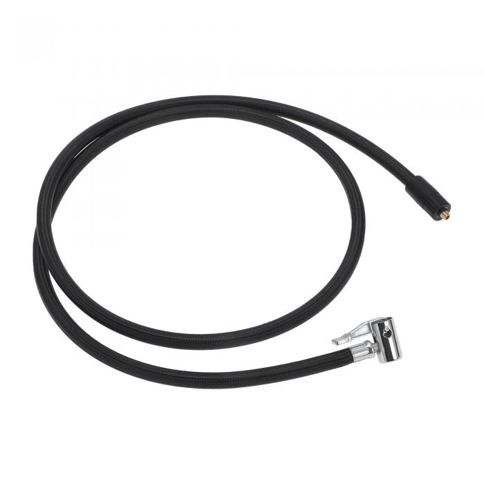 Hihaha タイヤインフレーターエクステンションチューブ エアポンプ延長ホースアダプター タイヤバルブ用 カーバイク自転車用 耐久性のあるナイロン 145cm M6x1.0 16mm OD ブラック