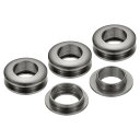 PATIKIL 10mm(2/5インチ) ソリッド真鍮ホールアイレット 4個 アーク表面自己裏打ちグロメット シューズ 衣類 クラフト バッグ レザークラフト用ワッシャー付き 黒