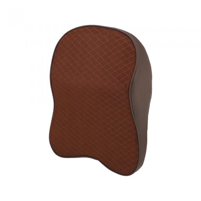 Hihaha 車用ヘッドレスト ネックピロー 車中泊 首枕 旅行 ネックパッド 車 腰痛 クッション 運転席 頚椎サポート 車用シートヘッドレストピロー ネックバック用 通気性のあるテリレンメモリーフォーム 1個 コーヒー