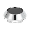 VekAuto 車輪ハブセンターキャップ68mm 2.68" ODセンターハブカバー 車両およびトラック用 擦り傷に強いスタイリッシュなデザイン プラスチック シルバートーン ブラック