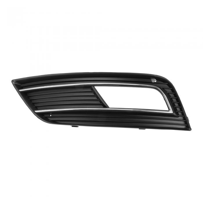 VekAuto Audiに対応A4 S4 2013-2015用1個のフォグライトグリル耐久性のあるABSブラックシルバートーンフロント左フロントロワーバンパーフォグライトカバー挿入物