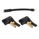 INFINAUTO タイヤインフレーターエクステンションチューブ5.51インチ7.8mm ID車両用オートバイ自転車エアポンプ延長ホースアダプタータイヤバルブとデフレータブルエアチャックゴムブラック耐久性