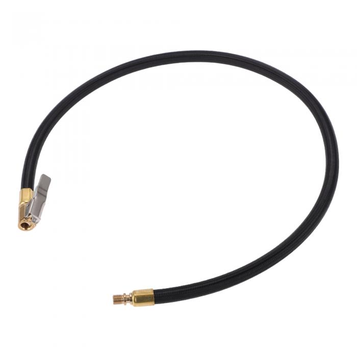 INFINAUTO タイヤインフレーターエクステンションチューブ27.56インチM8x0.8 7.8mm ID車両用バイク自転車エアポンプ延長ホースアダプタータイヤバルブナイロンブラック耐久性