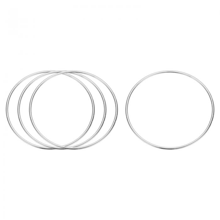 uxcell クラフト用メタルフープ4個 4インチドリームキャッチャーリングフローラルマクラメフープ ウェ..