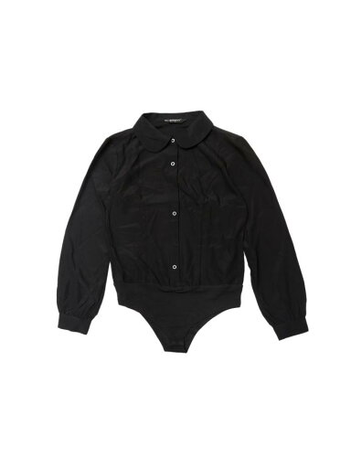 Allegra K レディース ピーターペンカラー ボタンアップ 長袖 ビジネス ワークシャツ ブラウス ブラック XL Allegra K レディース ピーターペンカラー ボタンアップ 長袖 ビジネス ワークシャツ ブラウス ブラック XL