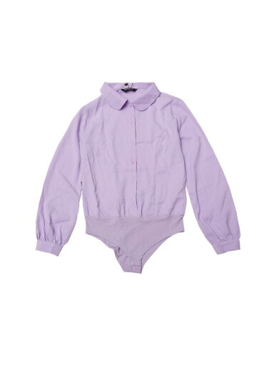 Allegra K レディース ピーターペンカラー ボタンアップ 長袖 ビジネス ワークシャツ ブラウス ライトパープル L Allegra K レディース ピーターペンカラー ボタンアップ 長袖 ビジネス ワークシャツ ブラウス ライトパープル L