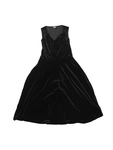 Allegra K レディース ノースリーブベルベットドレス プリーツ ハイウエスト Vネック Aラインミディドレス ブラック S Allegra K レディース ノースリーブベルベットドレス プリーツ ハイウエスト Vネック Aラインミディドレス ブラック S