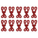 uxcell フックとアイ 14個 - 衣類 スカート 裁縫DIYクラフト用 ポリエステル製カバー付きフックとアイ クロージャー(ワインレッド 23 mm 長さ...