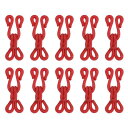 uxcell フックとアイ 14個 - 衣類 スカート 裁縫DIYクラフト用 ポリエステル製カバー付きフックとアイ クロージャー(レッド 27mm 長さ)