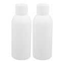 uxcell ソリッドパウダーボトル 保管コンテナ ジャー ホワイト プラスチック ラウンド 300ml 2個入り