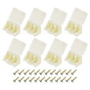 uxcell 24個 90度プラスチックコーナーブレース 22x42.5x22mm 棚直角ブ ラケット ネジ付き キャビネット 食器棚用 ベージュ