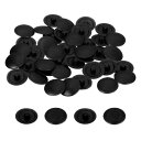 uxcell 100個のねじキャップカバー 12mmの防水プラスチック製ねじ飾りキャップ プラスカムロックナット用自己攻釘ねじ 黒