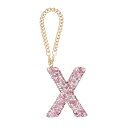 uxcell ブリングカーレターチャ ーム イニシャルXレターインテリアカーリアビューミラーデコレーションハンギング水晶オーナメント 女性用バッグウォーターカッ...