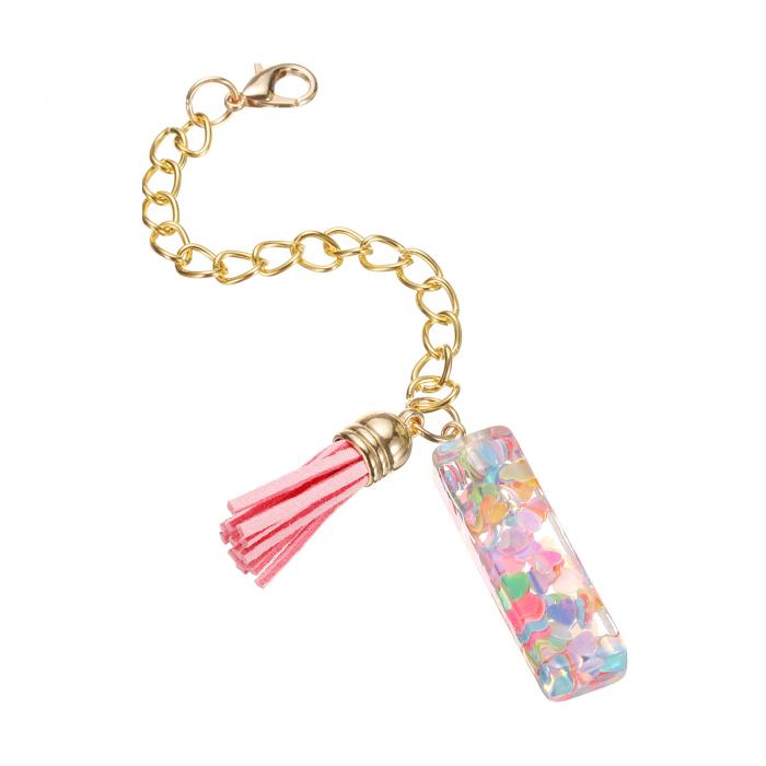 uxcell タンブラーカップ名前IDイニシャルレターアルファベットチャ ームウォーターカップチェーンハンドル識別用アクセサリー マルチカラー（レターI）(3)