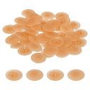 uxcell 40個のねじキャップカバー 17mmの防水プラスチック製ねじ飾りキャップ プラスカムロックナット用自己攻釘ねじ カーキ