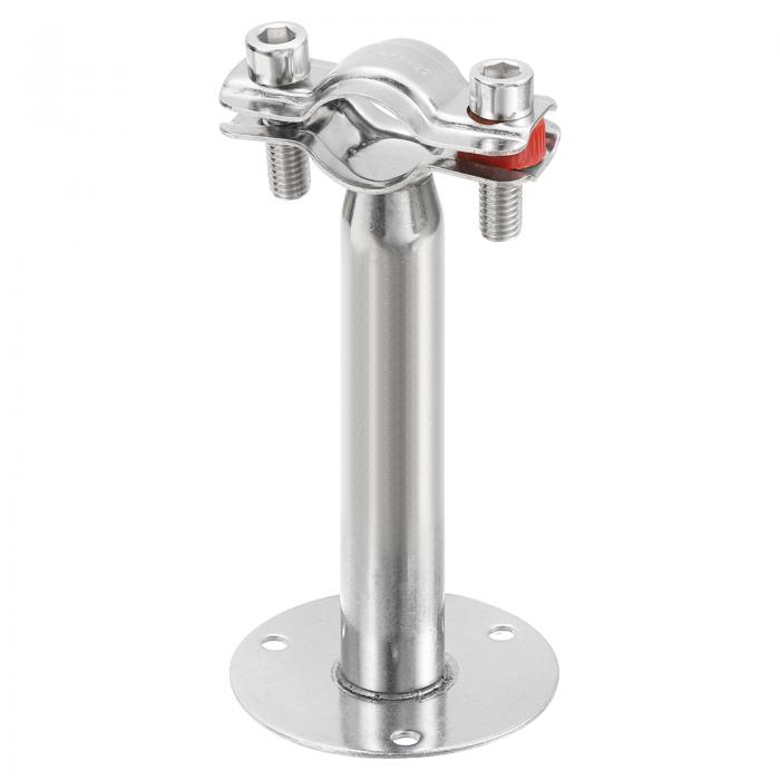 uxcell パイプサポート ステンレス製パイプサポートぶらけっと 直径19mm パイプチューブ用 ネジ付き調整可能なパイプストラップクランプ