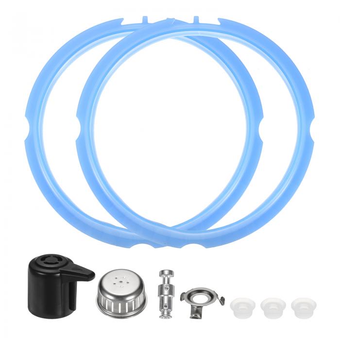 uxcell 圧力鍋5/6QT用 交換部品アクセサリーセット 9個セットには蒸気放出ハンドルシーリングリング蒸..