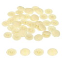 uxcell 40個のねじキャップカバー 12mmの防水プラスチック製ねじ飾りキャップ プラスカムロックナット用自己攻釘ねじ ベージュ