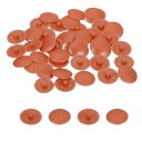 uxcell 160個のねじキャップカバー 12mmの防水プラスチック製ねじ飾りキャップ プラスカムロックナット用自己攻釘ねじ オレンジレッド