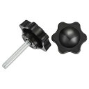 uxcell スターノブ2個 M6x35mmプラスチック六角形クランプハンドルスクリューノブ 機械傘ベース交換用手締めスタースクリューノブ